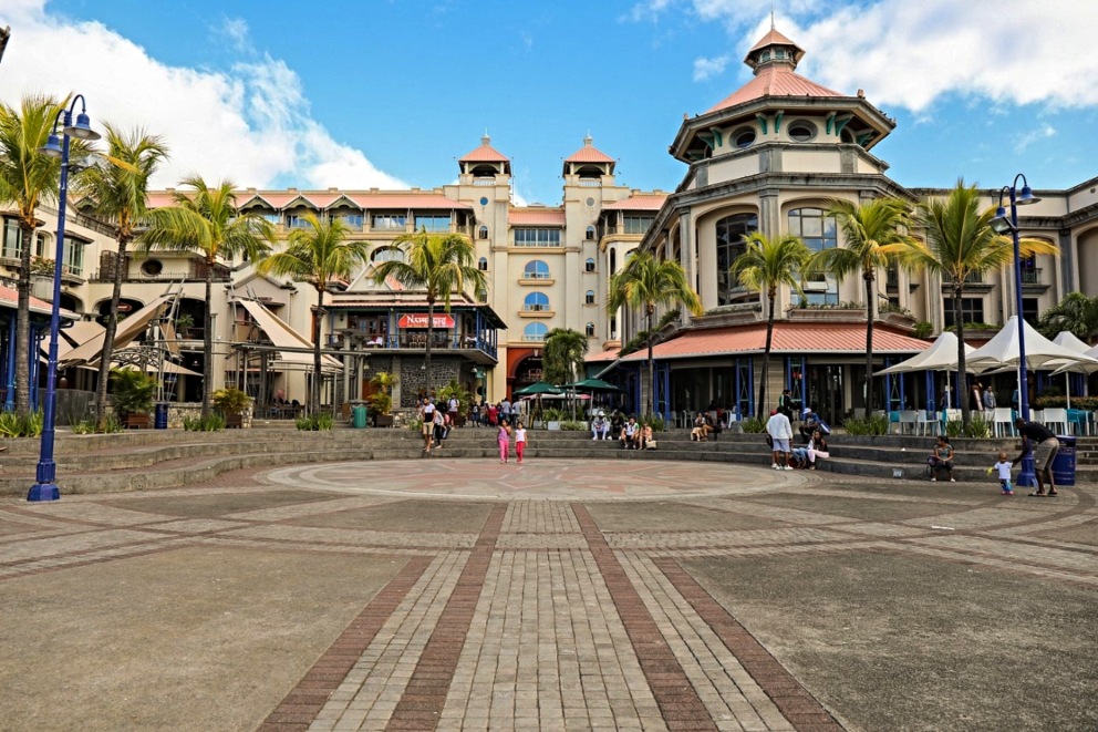 Shopping in Caudan Waterfront in Port Louis, Mauritius