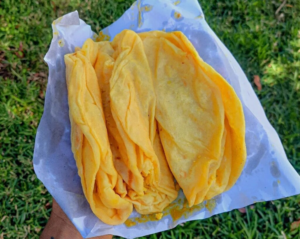 Dholl Puri, popular street food in Port Louis town.